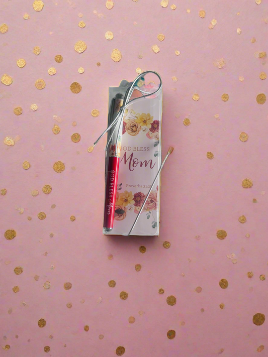GOD BLESS MOM PEN & BOOKMARK GIFT SET